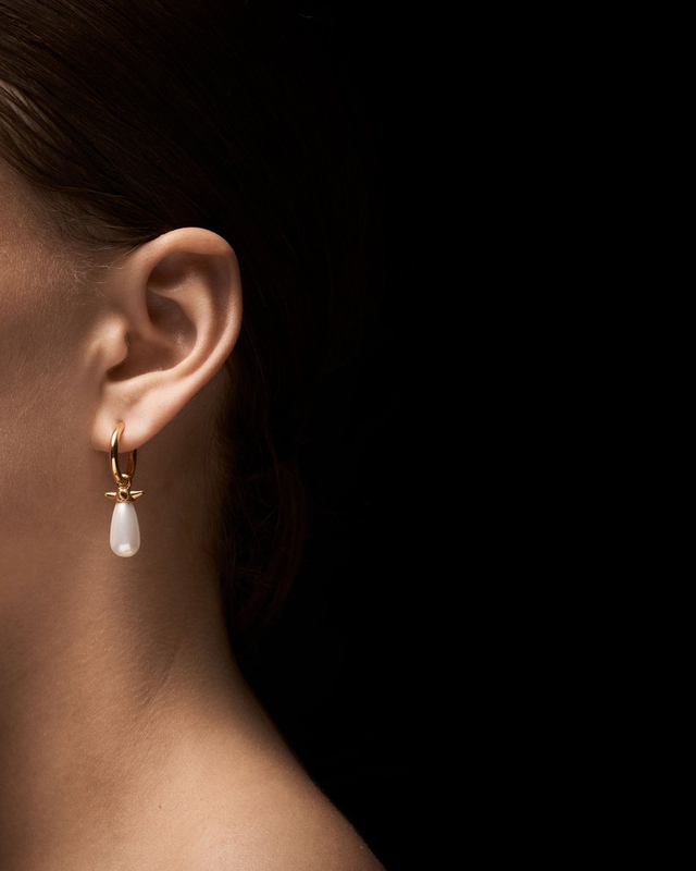 Maria Nilsdotter Earring Pearl Tear  Guld ONESIZE