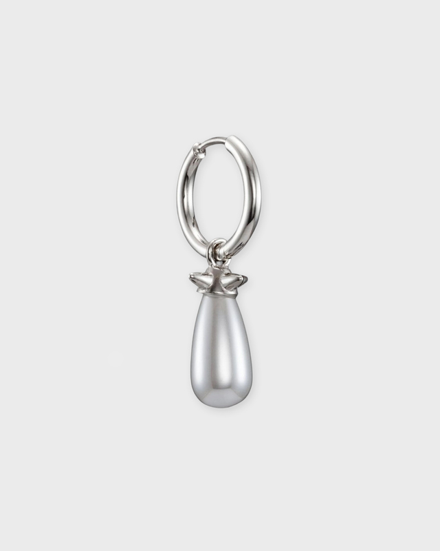 Maria Nilsdotter Earring Pearl Tear  Silver ONESIZE