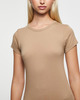 Éterne T-Shirt Fitted Crewneck Short Sleeve Taupe XS