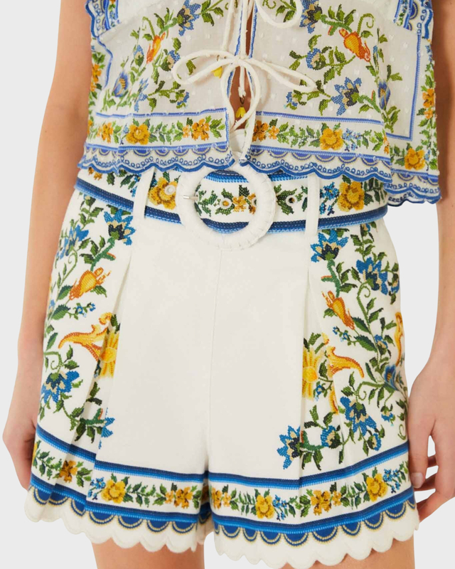 FARM Rio Shorts Emily Floral Tapestry Offwhite 25