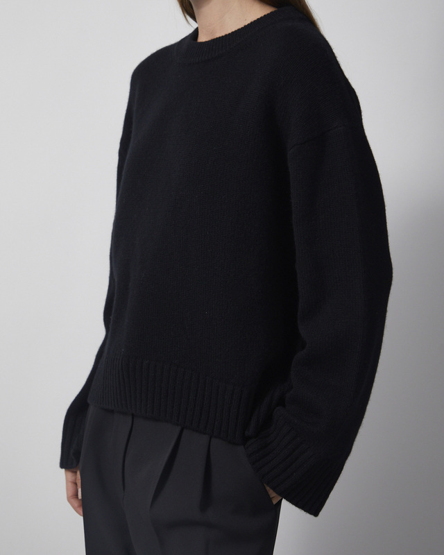 Wakakuu Icons Striktrøje Cashmere Wool R-neck Black S
