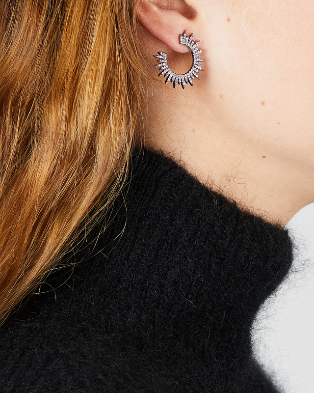 CBYC Earrings Moon Star Black/White ONESIZE