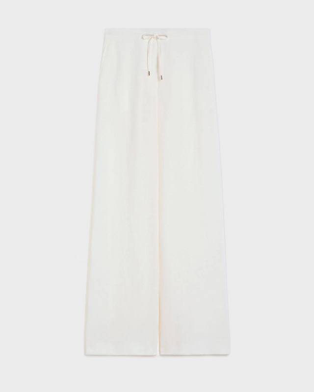 Max Mara Studio Bukser Linen Twill Natural IT 44 (EUR M-L)