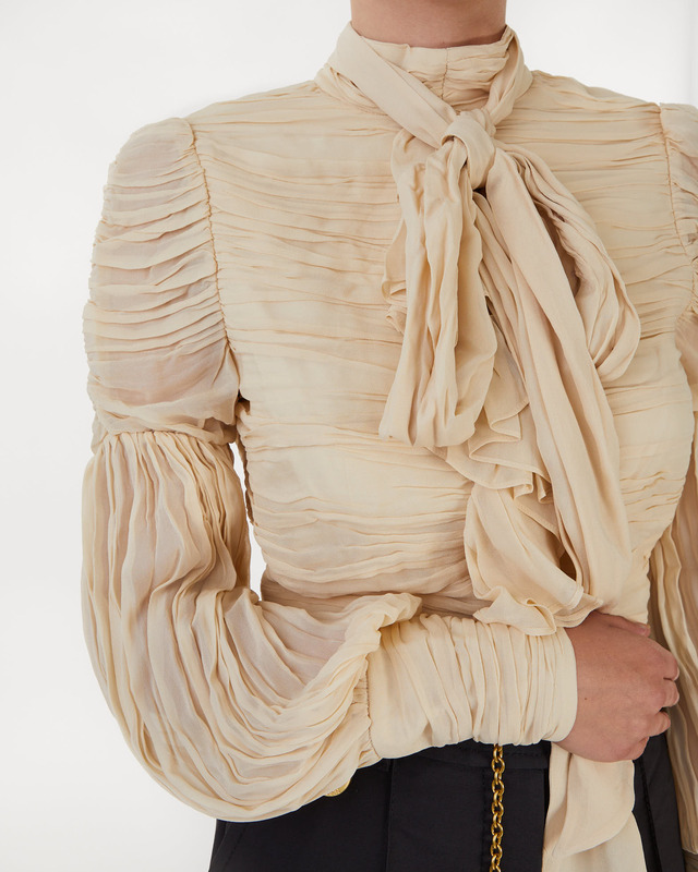 Zimmermann Celestial Ruched Blus Beige 0 (XS-S)