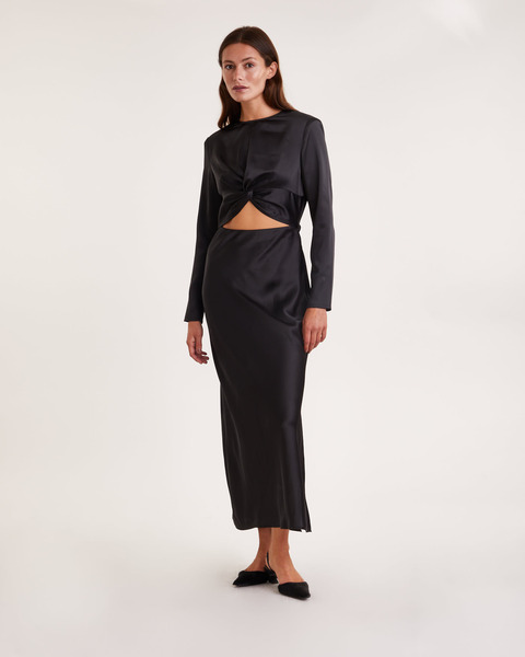 Dress Sophia Satin Svart 2