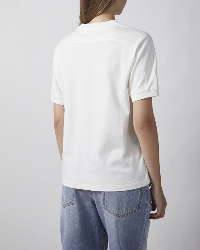 Anine Bing T-skjorte Jaylin Tee Collegiate Ecru XS