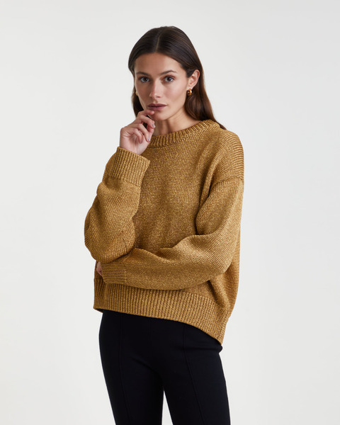Top Elise Knit Lurex Guld 1