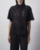 Malina Skjorte Claudia Short Sleeve Lace Black 34