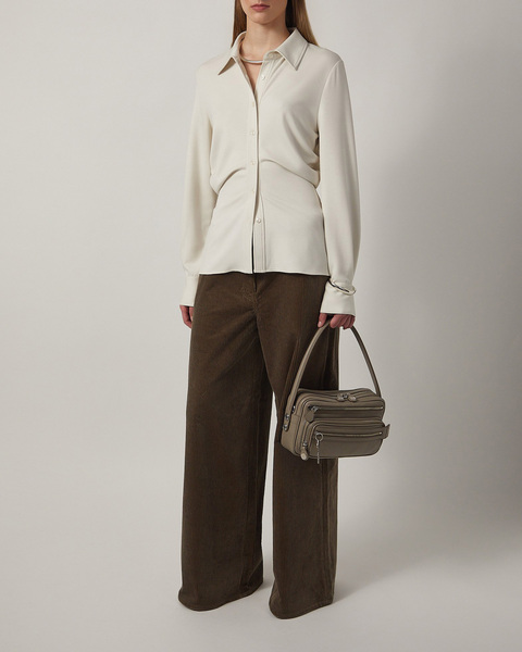 Byxor Wide Leg Corduroy  Beige/grå 2