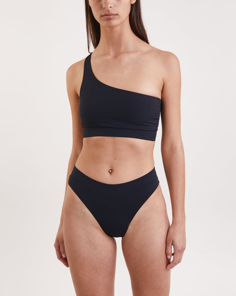 One Shoulder Bikini Top Svart 1