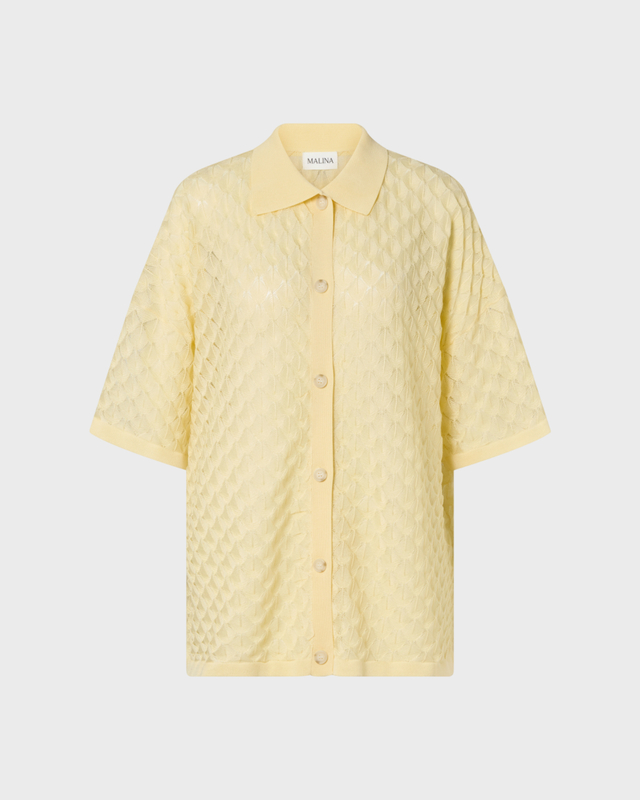 Malina Shirt Moa Knitted Light Yellow XL