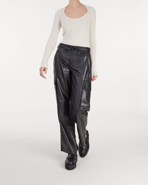 Top Plaited Rib Scoop Neck Sweater Bone 2