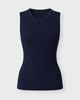 Andiata Top Griet Rib-Knit Navy S