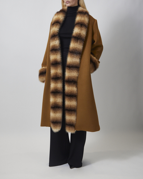 Kåpe Anouk Yve Faux Fur Wool Camel 2