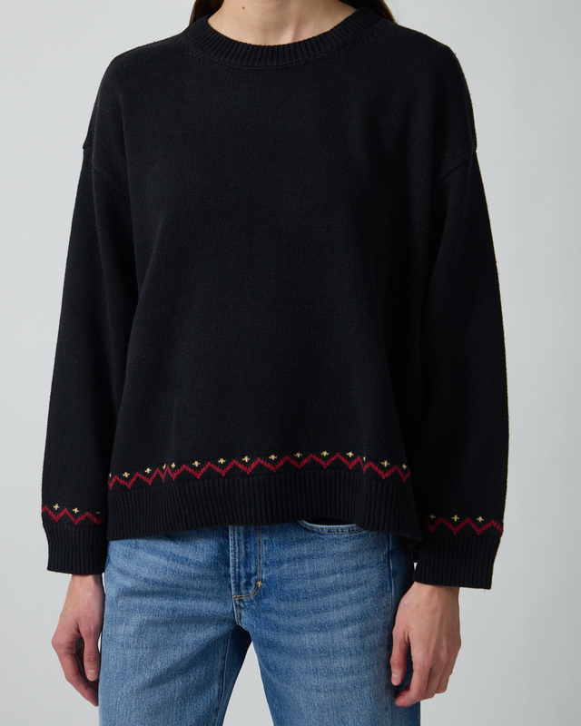 Found Striktrøje Crest Black L