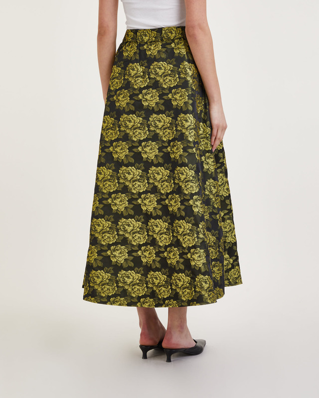Ganni Skirt Jacquard Suiting Maxi Yellow 38