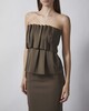 Dagmar Top Sculpted Tube Dark green 38