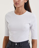Filippa K T-Shirt Cotton Stretch Elbow Sleeve White L