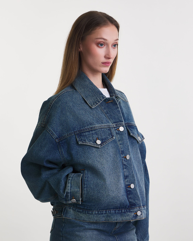 Wakakuu Icons Jacket Lucky Denim Blå M