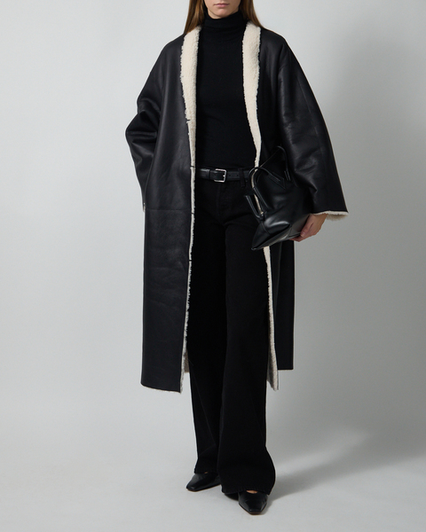 Frakke Shearling Cream 2