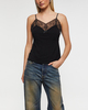 Acne Studios Topp Camisole Lace Crepe Jersey Svart 36