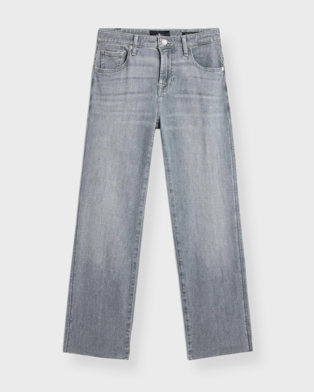 7 For All Mankind Jeans Calie Straight Ankle Ashen Grå 29