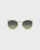 Ray-Ban Sunglasses Round Metal 53 Guld ONESIZE