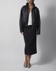 Wakakuu Icons Jacket Leather Funnel Neck Black L