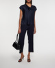 Vince Blouse Silk Cowl-Neck Blue XS