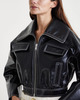 Ganni Jacket Future Coated Curved Sleeve Black 38