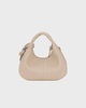 Ganni Bag Hobo Mini Grained White ONESIZE