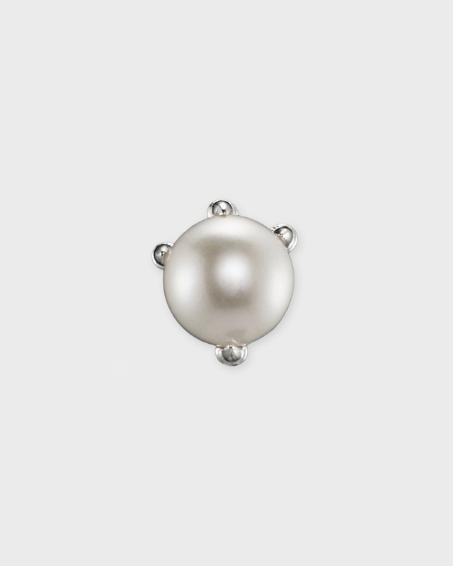 Maria Nilsdotter Earring Tiny Claw Pearl Ear Stud Silver ONESIZE