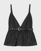 Ganni Top Duchesse Nylon Strap Black 38