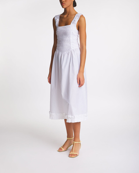 Dress Poplin Midi Strap White 1