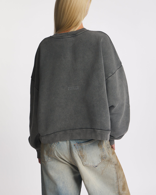 Acne Studios Sweatshirt Logo Patch Faded black XS
