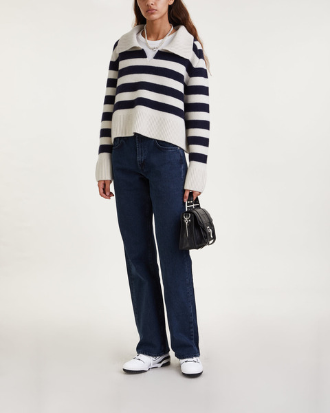 Cashmere Tröja Franklin Blå/sand 2