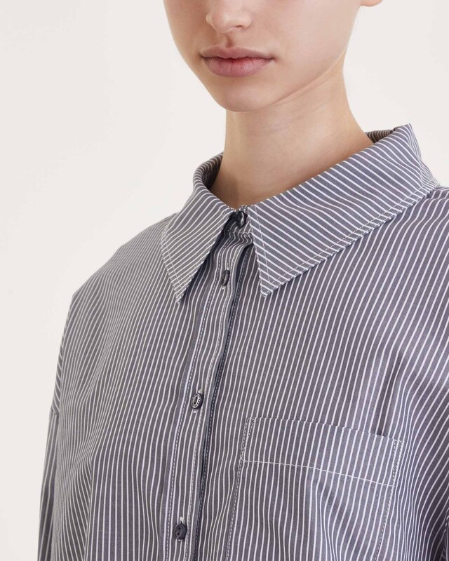 Anine Bing Shirt Mika Grå/vit XS