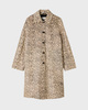 RÓHE Frakke Cheetah Pony Hair Beige/Black 36