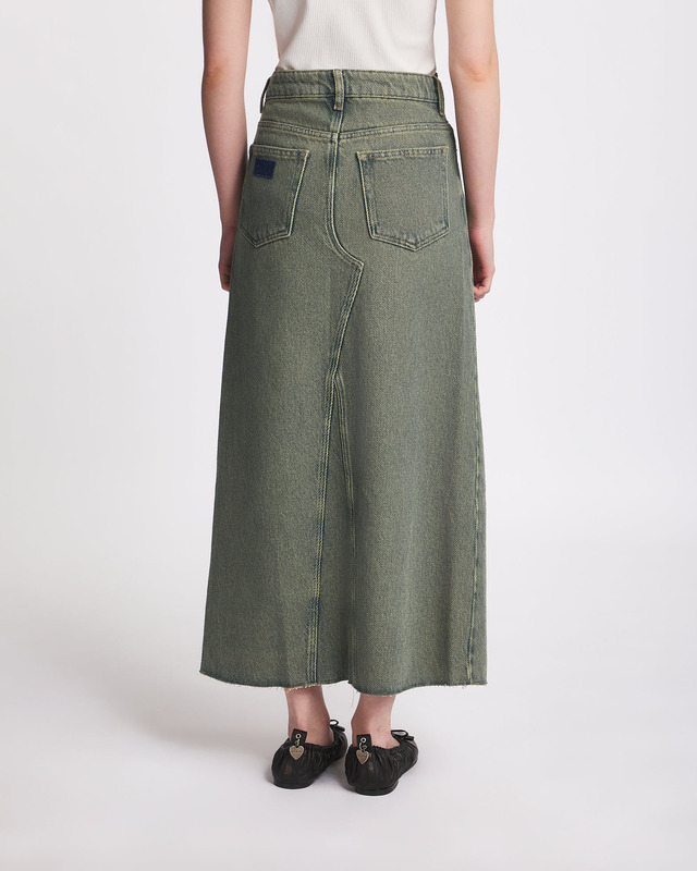 Ganni Skirt Overdyed Heavy Denim Grå/brun 36