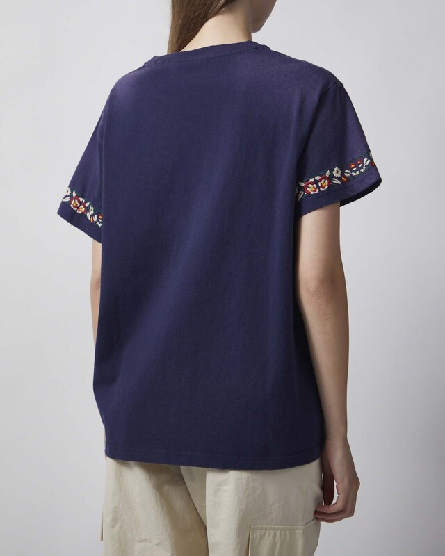 Found T-shirt Embroidered Unisex Horse Equine Navy XS