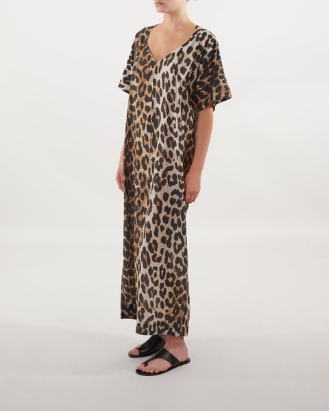 Klänning Sheer Voile Long Leopard 2