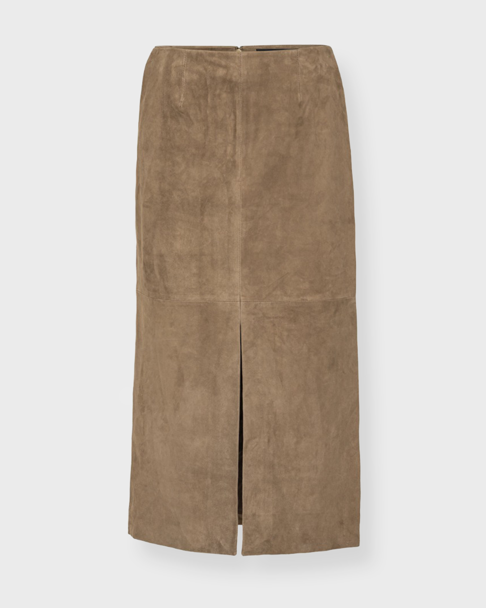 Rotate Women's Beige Suede Midi Pencil Skirt 36