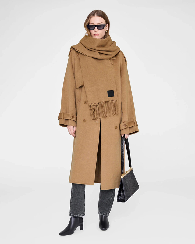 Anine Bing Scarf Augustina  Brun ONESIZE