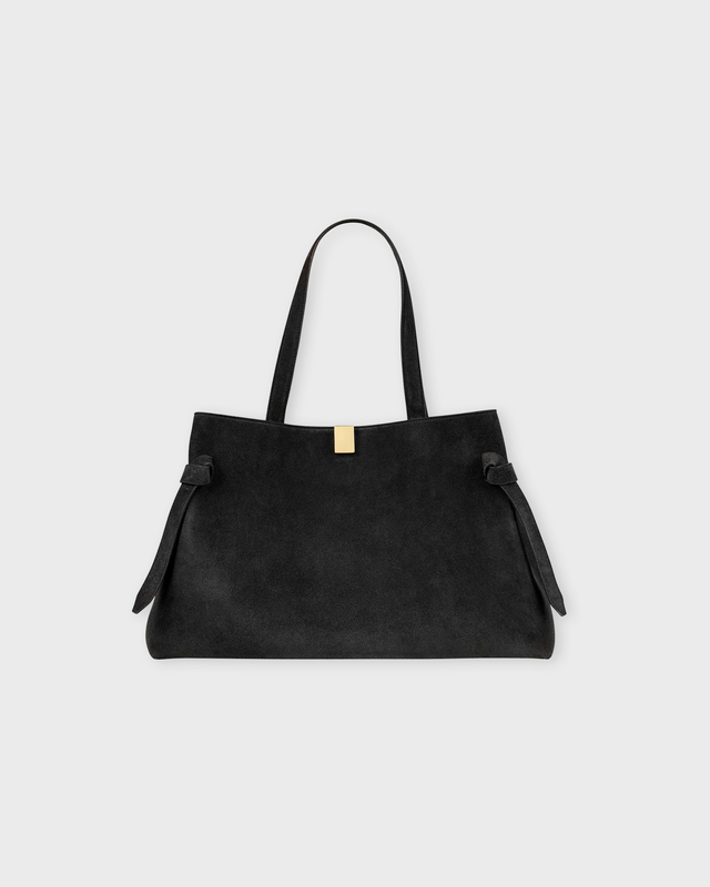 YUZEFI Bag Gyoza Tote Suede Black ONESIZE