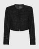 ROTATE Birger Christensen Jacka Boucle Crop Svart 40