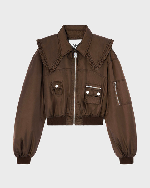 Jacka Duchesse Nylon Bomber Mörkbrun 1