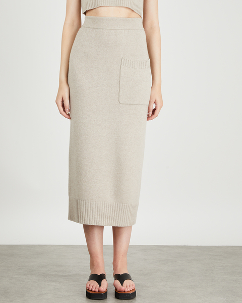 Cashmere Skirt Alma Sand 1