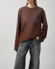 Acne Studios T-shirt Logo  Chocolate XS-S