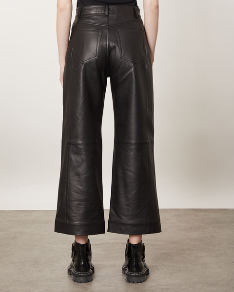 Leather Pants Culottes Black 2