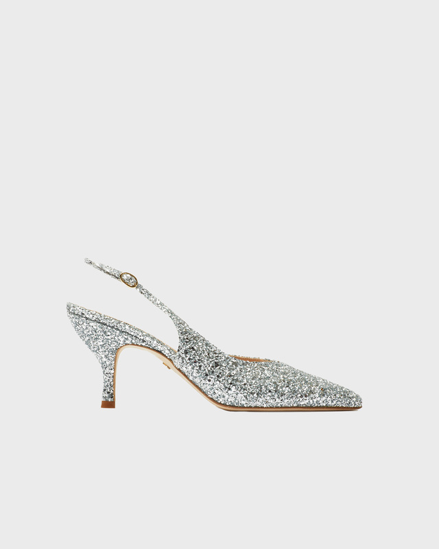 sania d'mina Klackskor Elena Glitter  Silver EUR 36